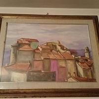 dipinto olio su tela franco azzinari  70x89