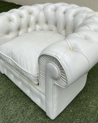 Poltrona in vera pelle Chesterfield