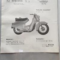 Moto Rumi 125 Scoiattolo scooter 1952 depliant