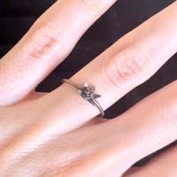 Ring #anello in #metallo #con #fiore