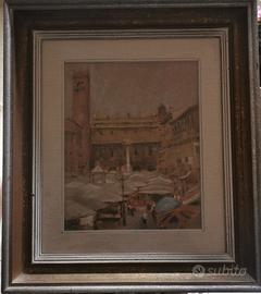 Quadro Piazza Erbe di  Pigato Orazio
