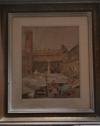 Quadro Piazza Erbe di  Pigato Orazio