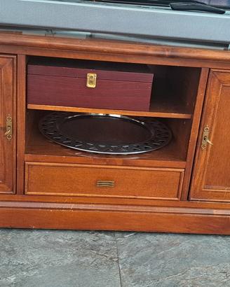 Panca porta televisore in legno