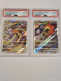 2 Pokémon card Mewtwo & Charizard Vstar JPN PSA 10