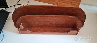 Portacarte da scrivania in legno