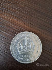 1 CORONA AUSTRALIA 1937 ARGENTO