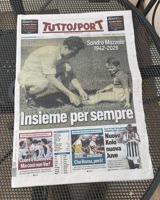 Giornale Calcio 20 Settembre2026TuttoSport Mazzola