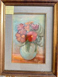 Dipinto Pietro Almoni “ vaso con fiori”