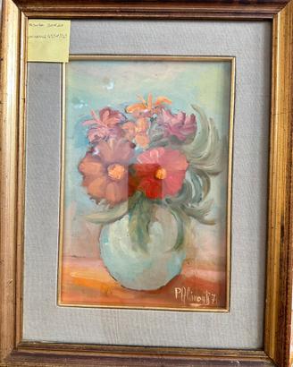 Dipinto Pietro Almoni “ vaso con fiori”