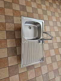 Lavello da incasso acciaio inox con vasca, gocciol