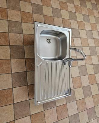 Lavello da incasso acciaio inox con vasca, gocciol