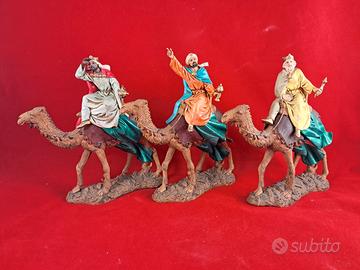 Re Magi a cammello 12 cm Moranduzzo Landi NUOVI