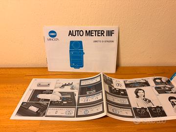 Libretti istruzioni Minolta Auto Meter IIIF