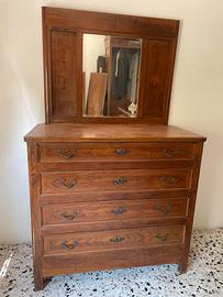 Como'/cassettiera con  specchio anni 40