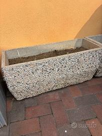 Fioriera in ghiaino lavato da 80x30x40
