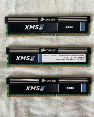 Set 3xRAM Corsair XMS3 DDR3 4GB (Tor 12GB) 1333MHz