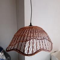 lampadario in vimini 
