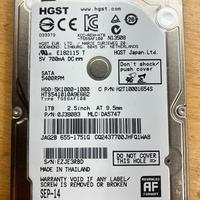 HDD HGST 1TB sata 2.5 usato