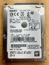 HDD HGST 1TB sata 2.5 usato