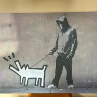 Quadro Banksy "cane che abbaia"
