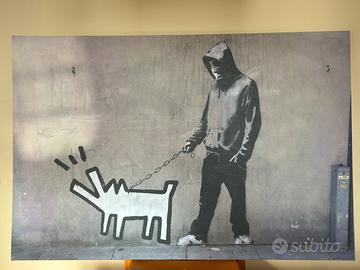 Quadro Banksy "cane che abbaia"