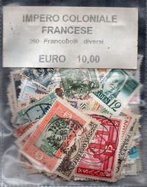 IMPERO COLONIALE FRANCESE , 250 BOLLI DIVERSI