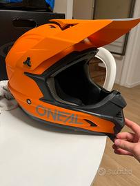 casco da cross oneal arancione