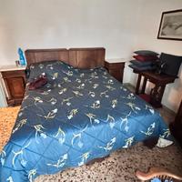 Camera da letto impial. noce, ripiani marmo