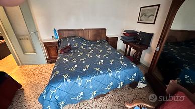 Camera da letto impial. noce, ripiani marmo