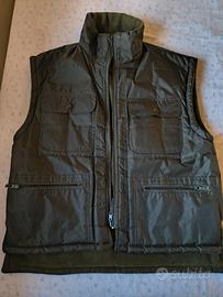 Gilet verde militare, double face tg L