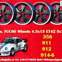 4 pz cerchi Porsche Fuchs 4.5x15 ET42 5x130