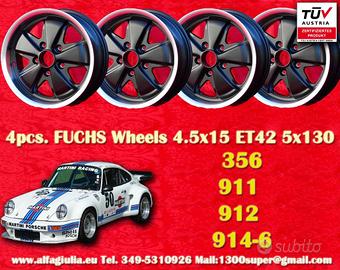 4 pz cerchi Porsche Fuchs 4.5x15 ET42 5x130