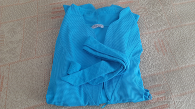 Vestaglia da notte vintage azzurra nuova