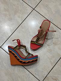 Sandali con tacco a zeppa 7seven