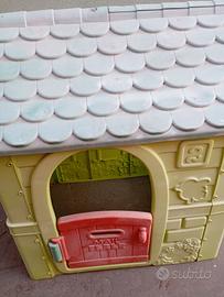 casa per bambini feder con scivolo feder