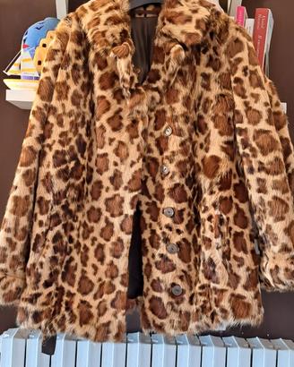 pelliccia vintage dressing con disegno maculato 