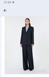 Max Mara giacca monopetto tela di lana tg 42 blu