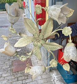 lampadario in ferro battuto 