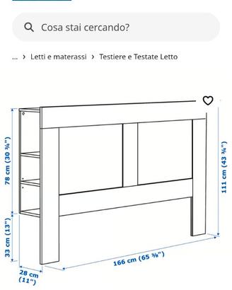 Testiera letto ikea