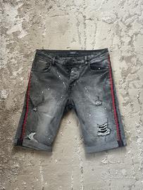 Jeans grigio D. Skins strappati(schizzi di colori)