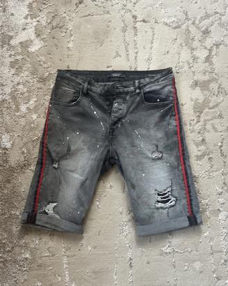 Jeans grigio D. Skins strappati(schizzi di colori)
