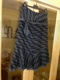 gonna con velo interno vita 42 lunga 65cm made in