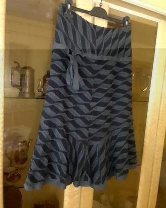 gonna con velo interno vita 42 lunga 65cm made in