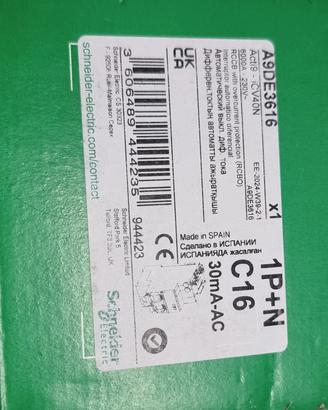 Differenziale magnetotermico Schneider  16A 