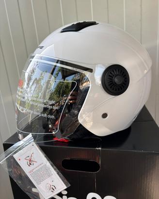 Casco jet dieffe bianco omologazione 22.06