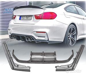 DIFFUSORE BMW F80 F82 F83 LOOK M4 CARBONIO DOPPIA
