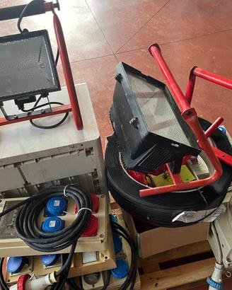 Blocco faretti e quadri elettrici