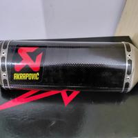Terminale akrapovic in carbonio
