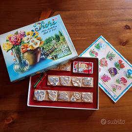 Set timbrini vintage"Fiori"serie scolastica art941