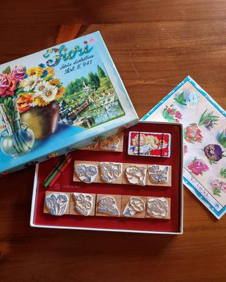 Set timbrini vintage"Fiori"serie scolastica art941